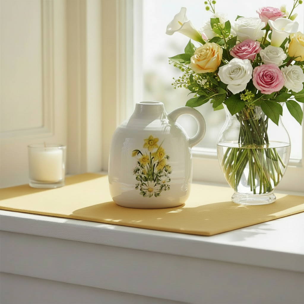 Small Daffodil &amp; Daisy Vase