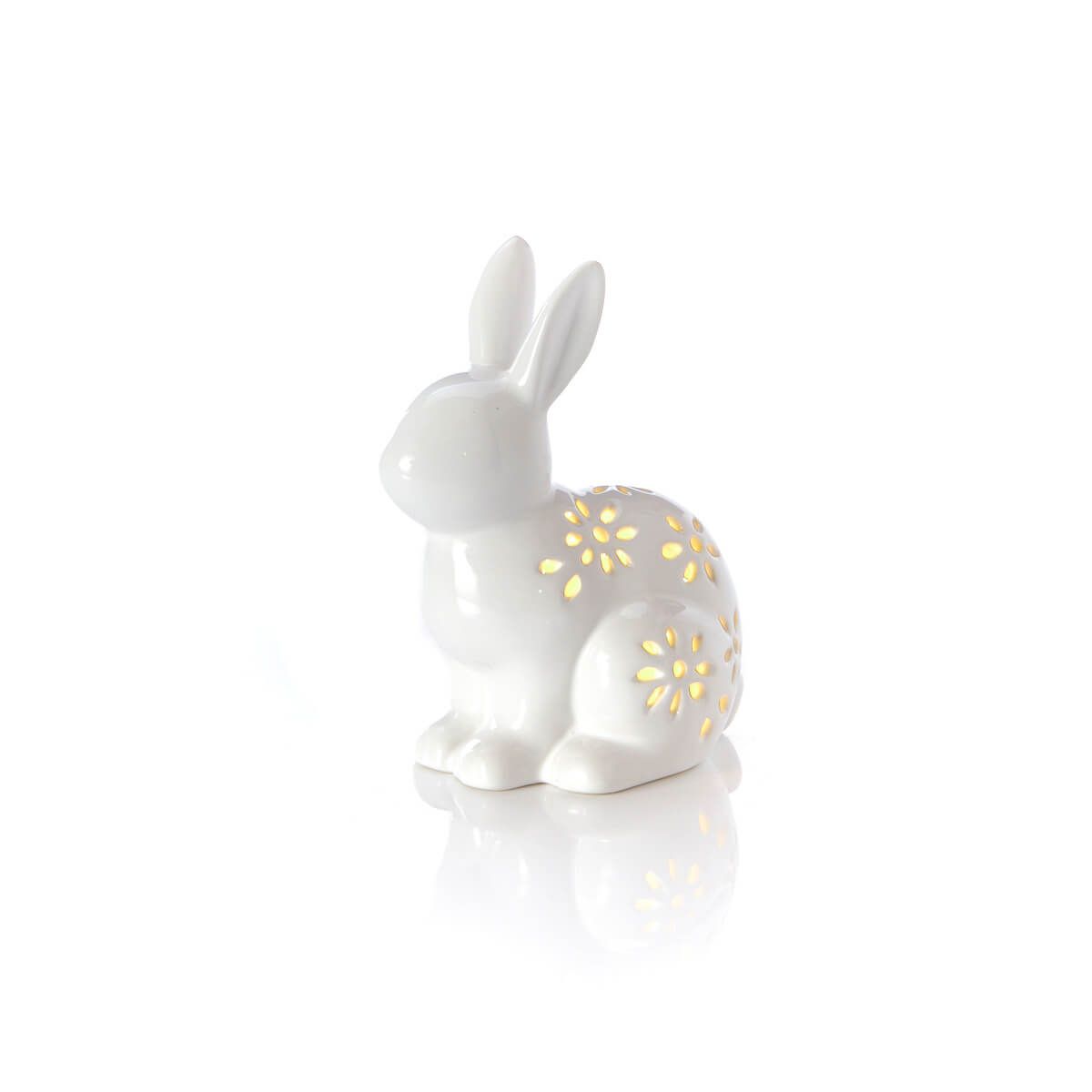 White Ceramic LED Rabbit