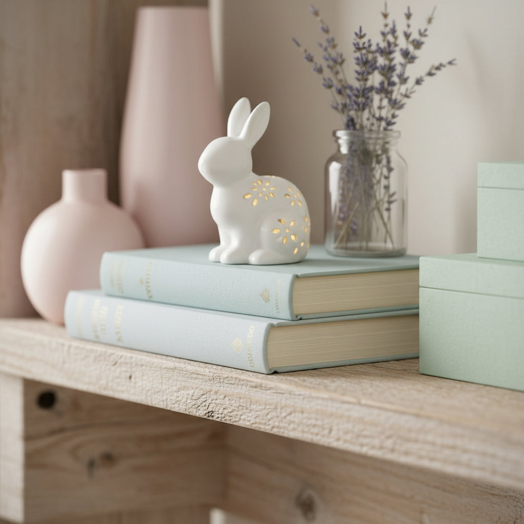 White Ceramic LED Rabbit