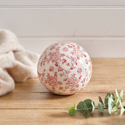 Vintage Pink Crackle Effect Ball