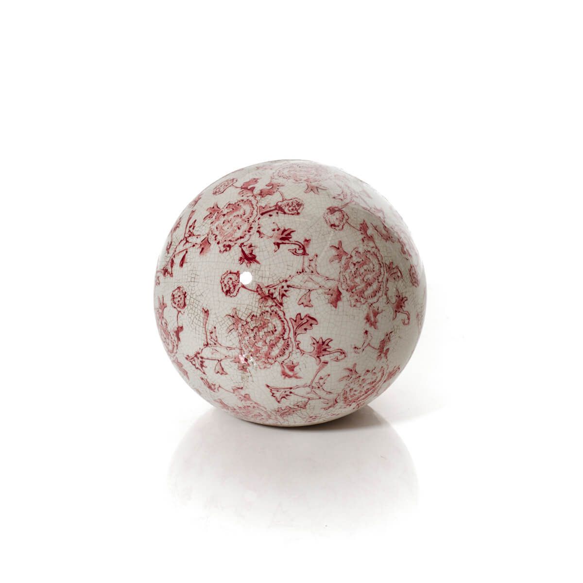 Vintage Pink Crackle Effect Ball
