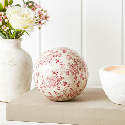 Vintage Pink Crackle Effect Ball