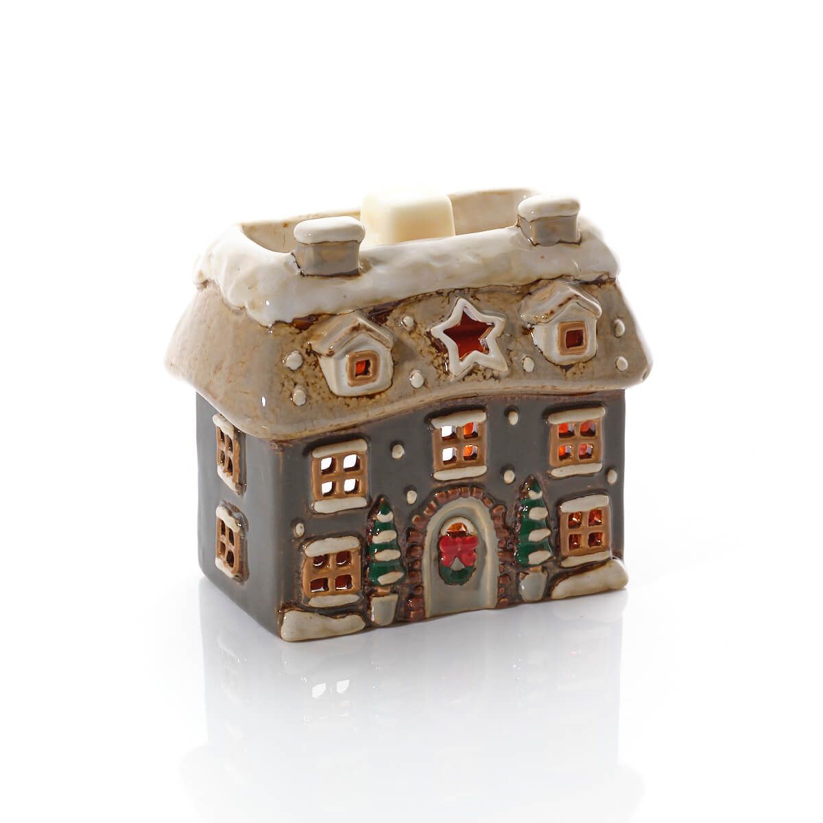Grey Christmas Cottage Wax Warmer
