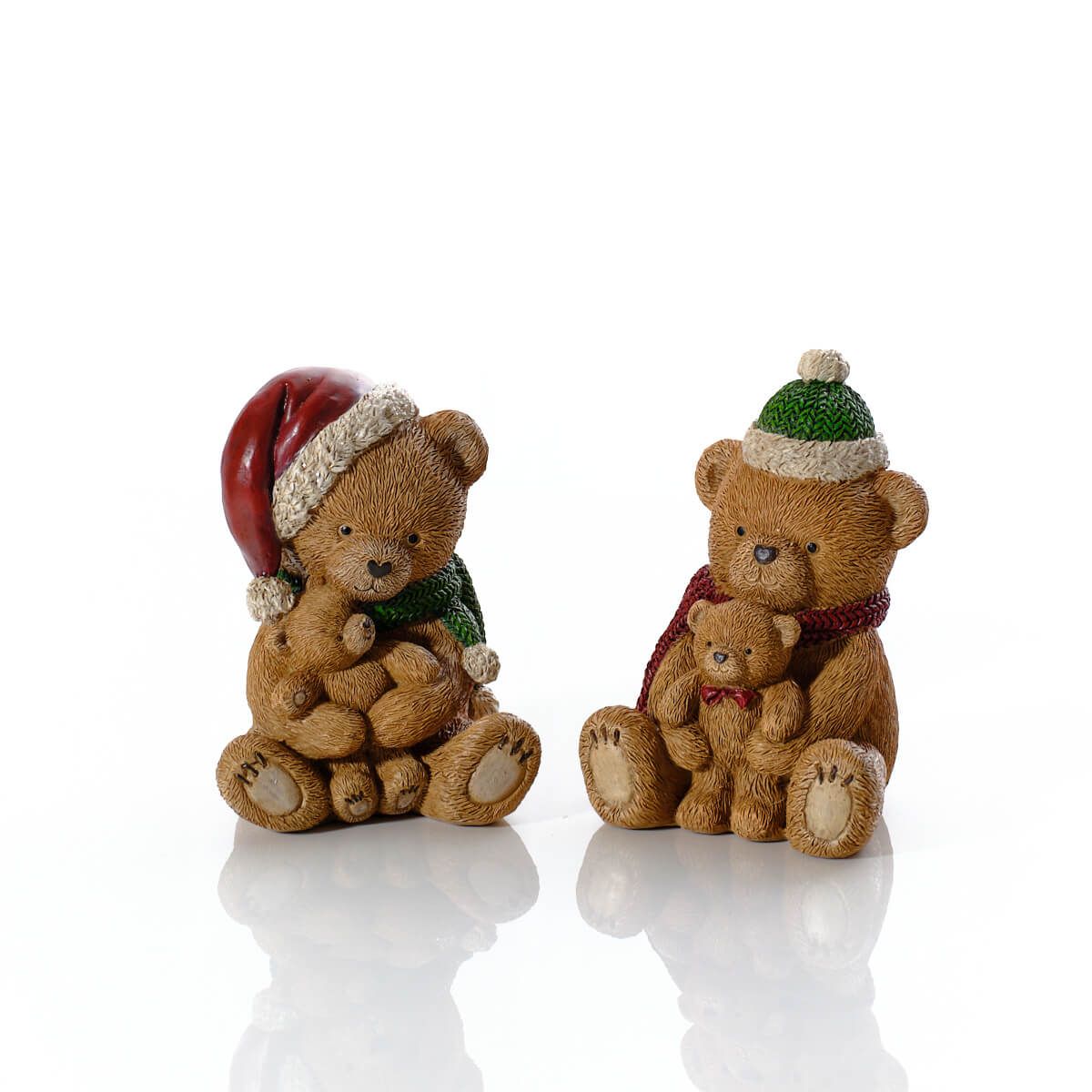 Bear with Baby Ornament Set of 2