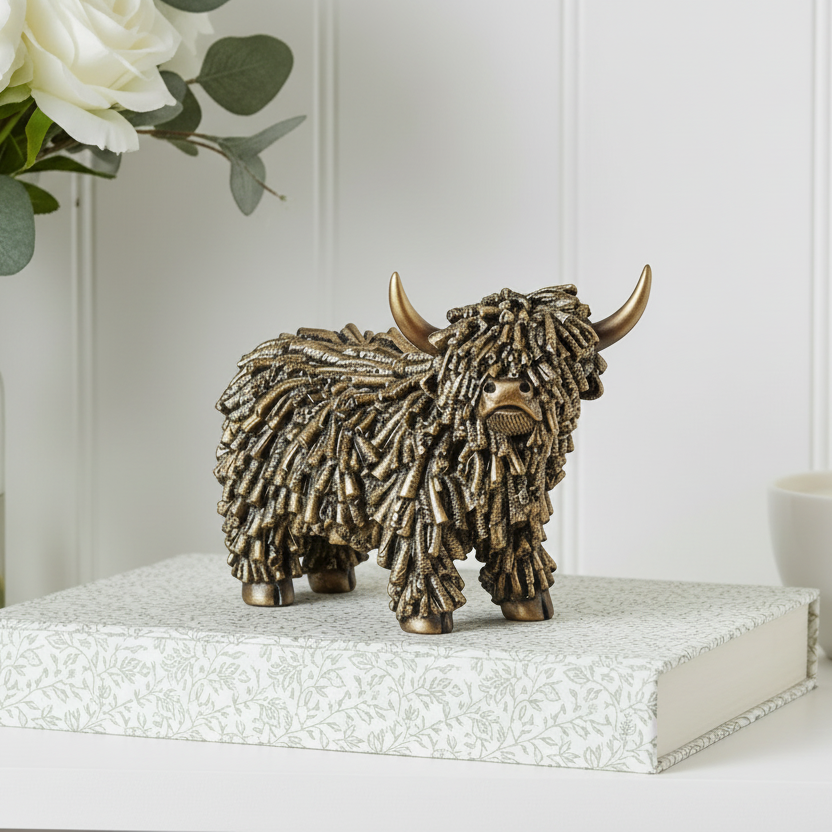 Rugged Gold Highland Cow