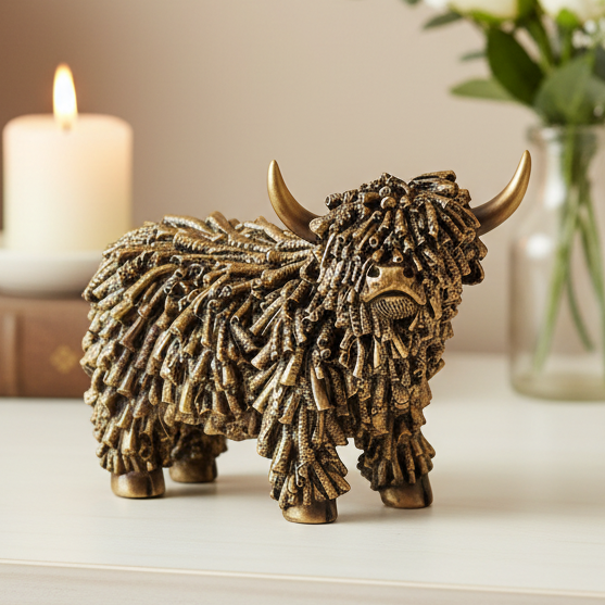 Rugged Gold Highland Cow