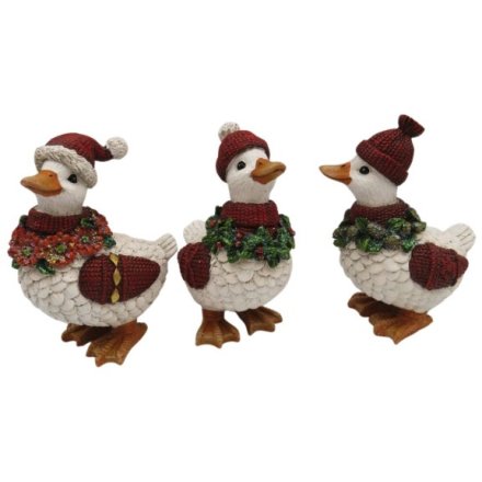 Festive Duck with Red Hat &amp; Scarf