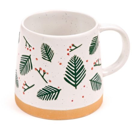 Pine Sprigs &amp; Berries Stoneware Mug