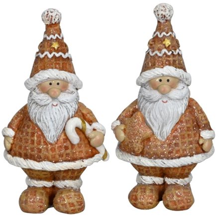 Standing Gingerbread Santa Set of 2