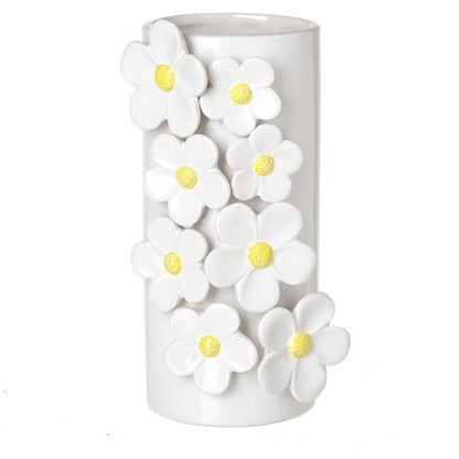 White 3D Daisy Vase