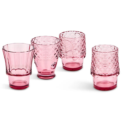 Pink Fish Stacking Drinking Glasses