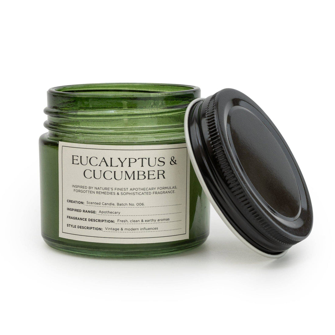 Eucalyptus &amp; Cucumber Small Glass Jar Candle