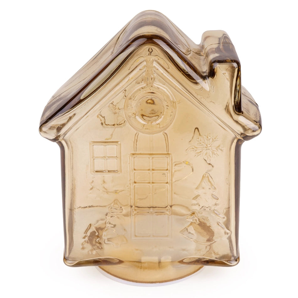 Soft Amber Glass LED Gingerbread House