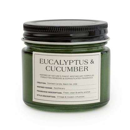Eucalyptus &amp; Cucumber Small Glass Jar Candle
