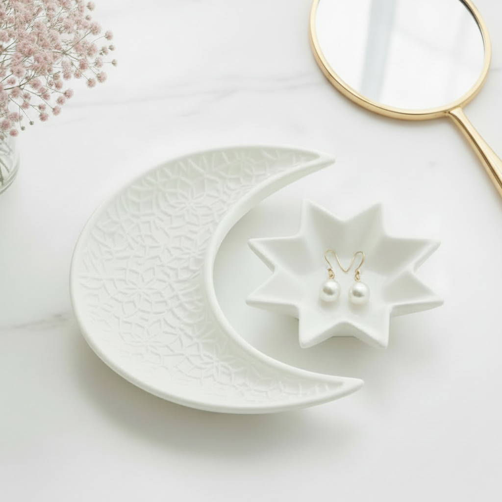 Crescent Moon &amp; Star Trinket Dishes