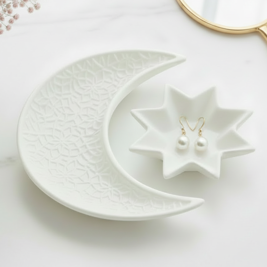 Crescent Moon &amp; Star Trinket Dishes
