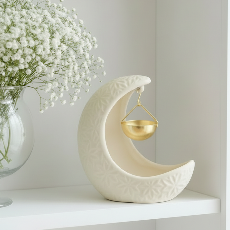 Crescent Moon Hanging Oil Burner
