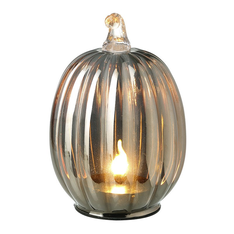Tall Autumn Light Up Glass Pumpkin
