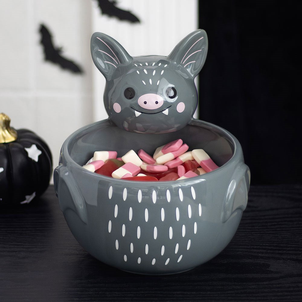 Cute Grey Bat Bowl
