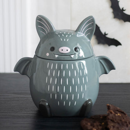 Cute Grey Bat Cookie Jar