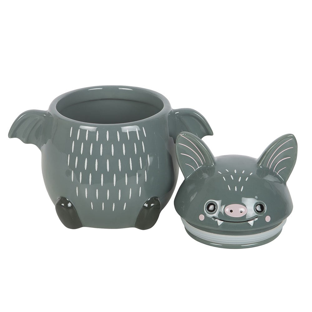 Cute Grey Bat Cookie Jar