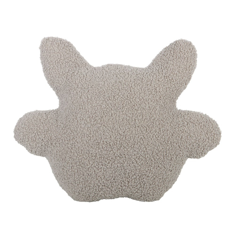 Cute Grey Bat Boucle Cushion