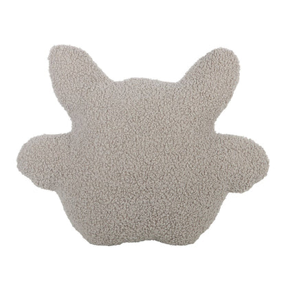 Cute Grey Bat Boucle Cushion