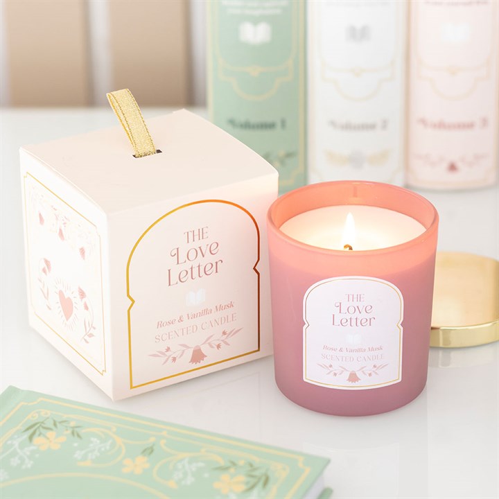 The Love Letter Rose &amp; Vanilla Scented Candle