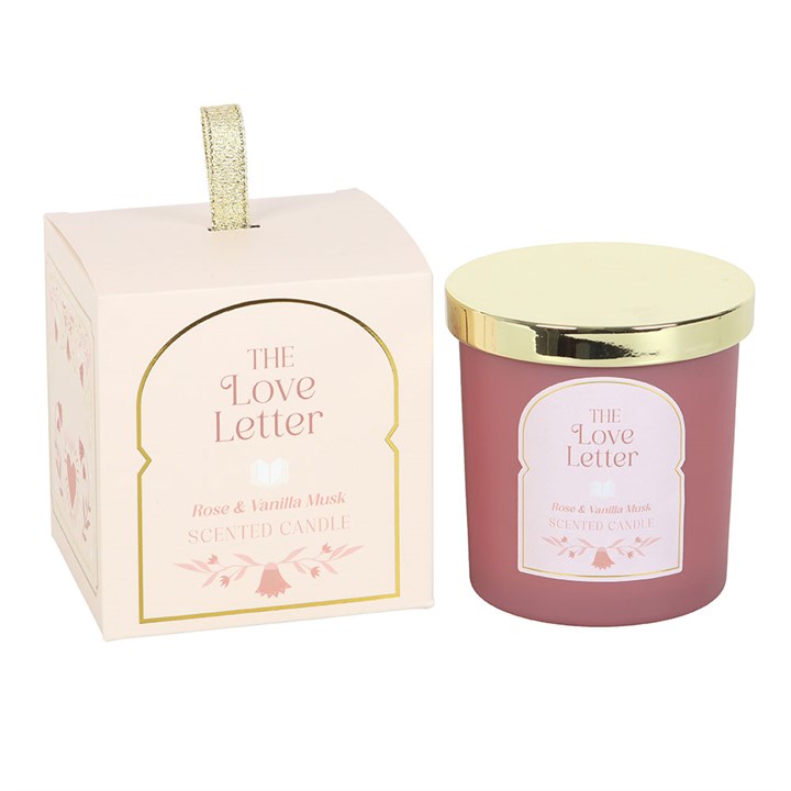 The Love Letter Rose &amp; Vanilla Scented Candle