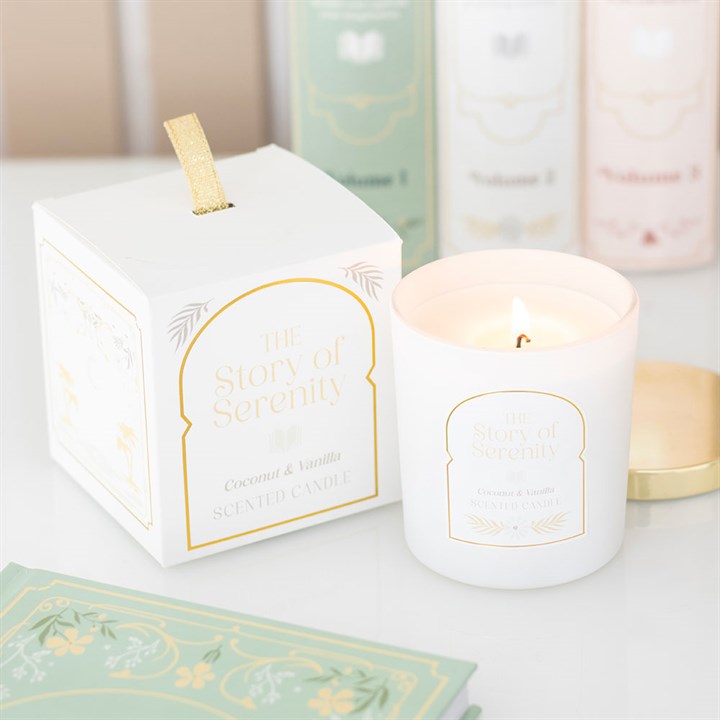 The Story Of Serenity Coconut &amp; Vanilla Scented Candle