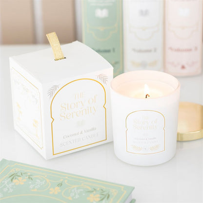 The Story Of Serenity Coconut &amp; Vanilla Scented Candle
