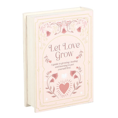 Let Love Grow Pink Book Shaped Storage Box