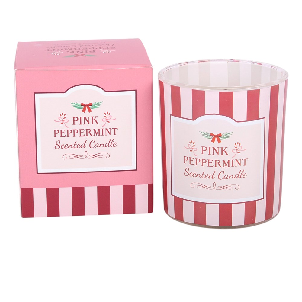 Pink Peppermint Scented Candle