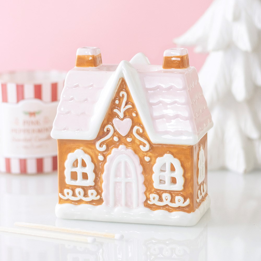 Pink Gingerbread House Oil Burner &amp; Wax Warmer
