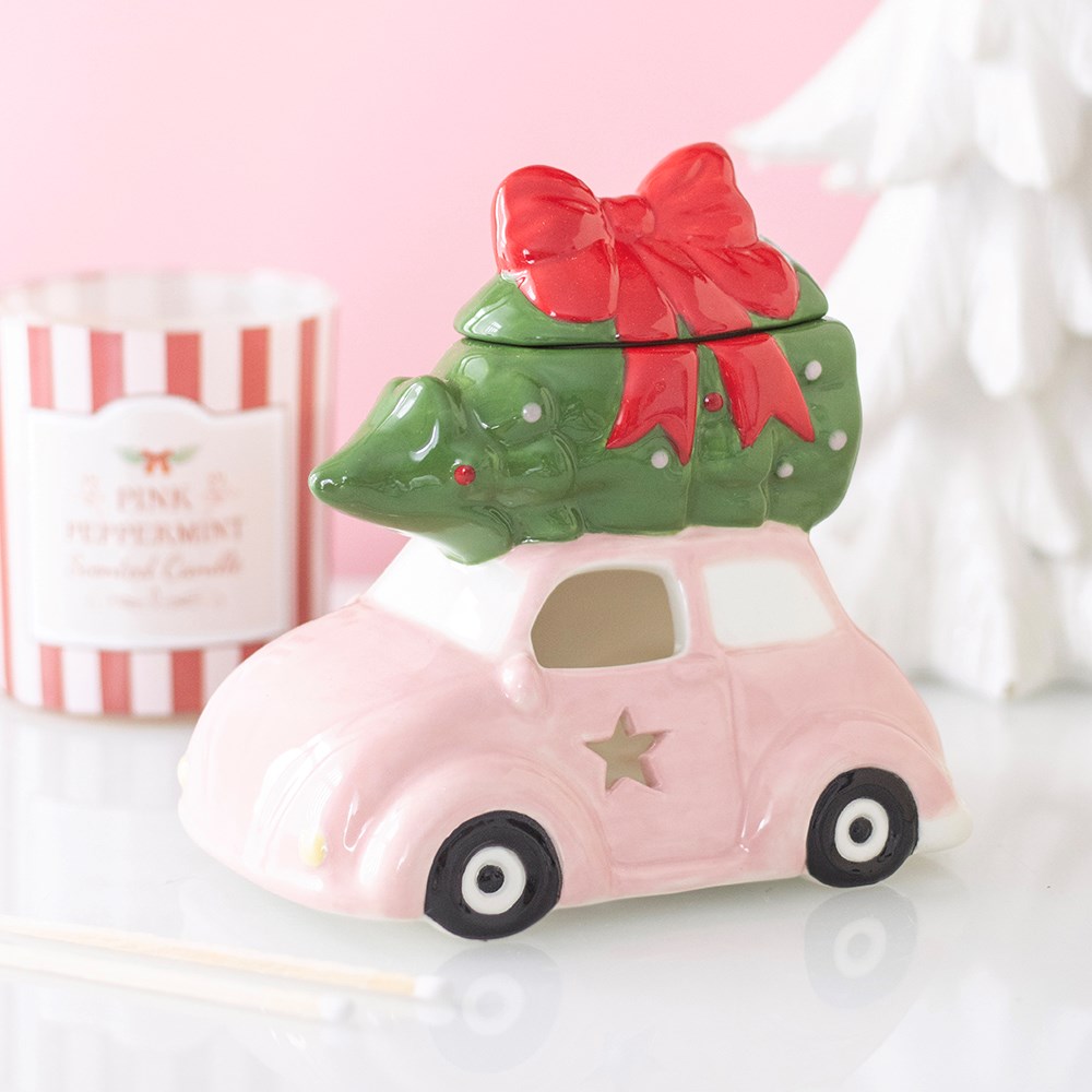 Pink Car With Christmas Tree Oil Burner