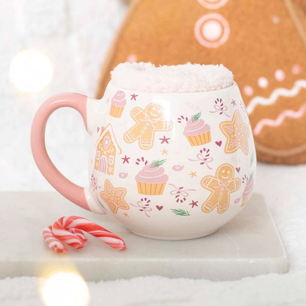 Sugarplum Bakery Print Mug &amp; Socks Set