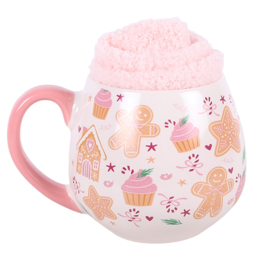Sugarplum Bakery Print Mug &amp; Socks Set