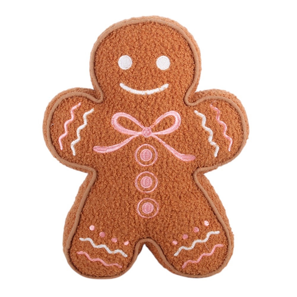 Sugarplum Bakery Gingerbread Man Boucle Cushion