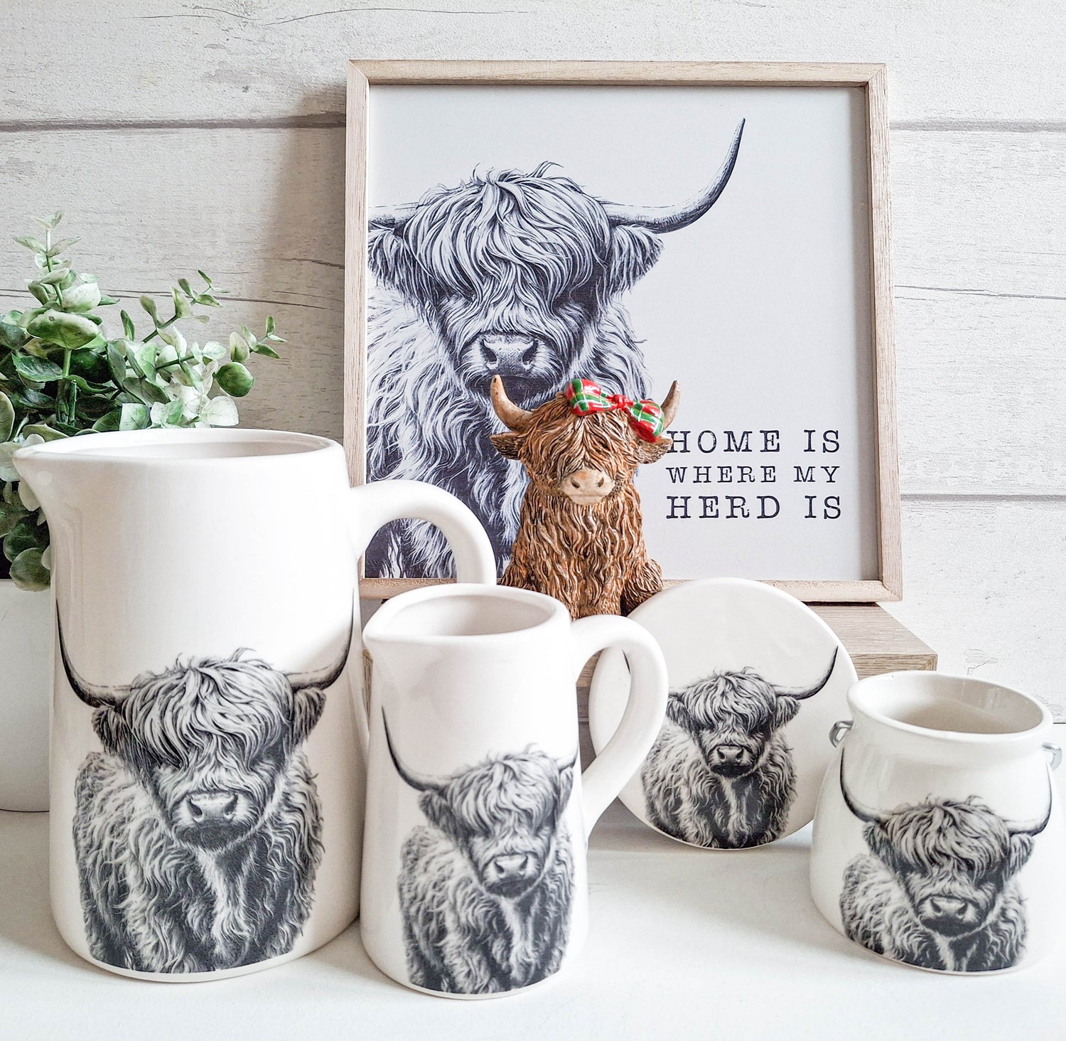 Highland Cow Ceramic Coaster