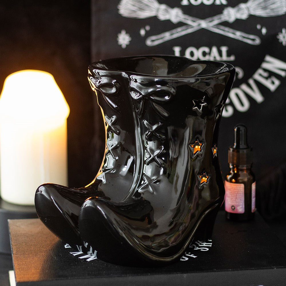 Black Witches Boots Oil Burner