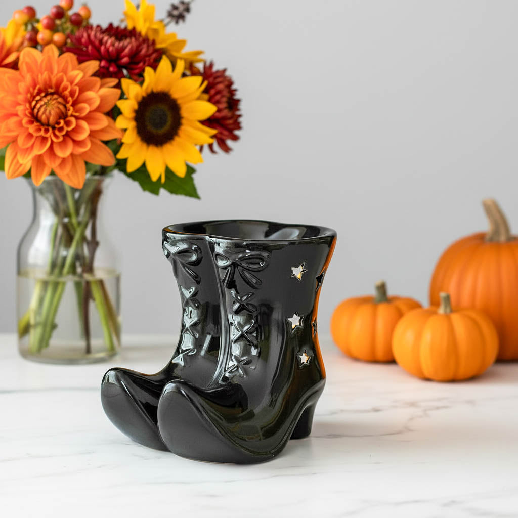 Black Witches Boots Oil Burner