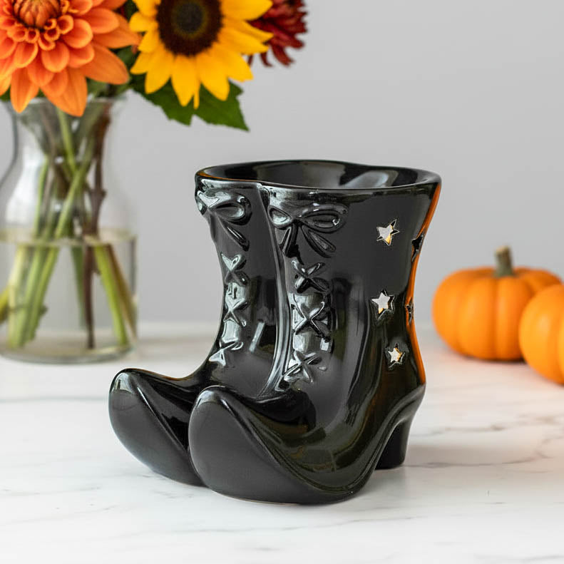 Black Witches Boots Oil Burner