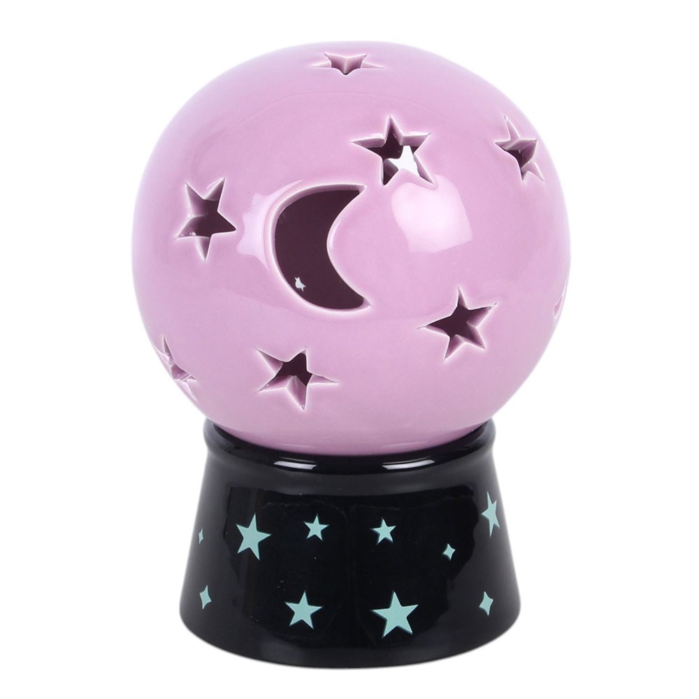 Crystal Ball Tealight Candle &amp; Incense Cone Holder
