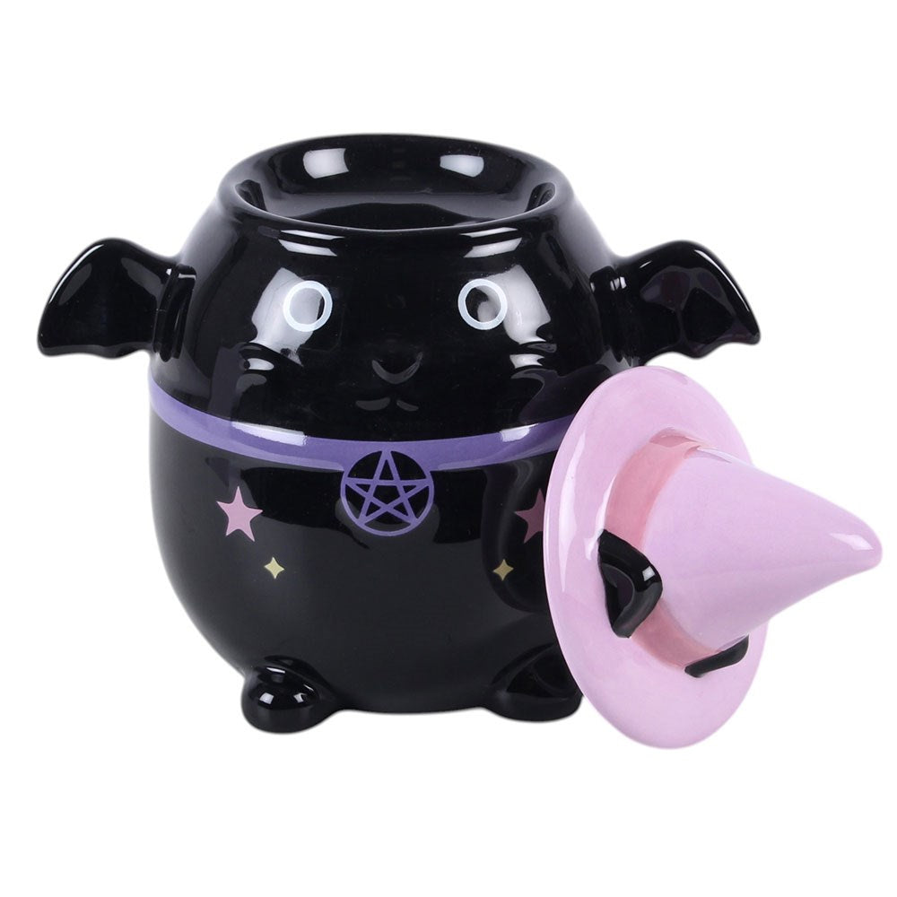 Pastel &amp; Black Bat Cat Oil Burner