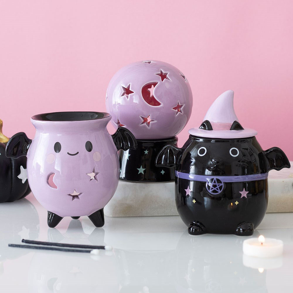 Crystal Ball Tealight Candle &amp; Incense Cone Holder