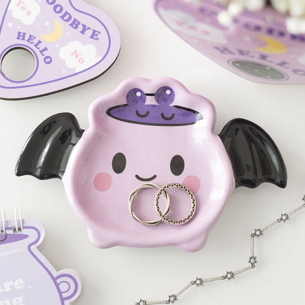Pastel Bat Brew Cauldron Trinket Dish