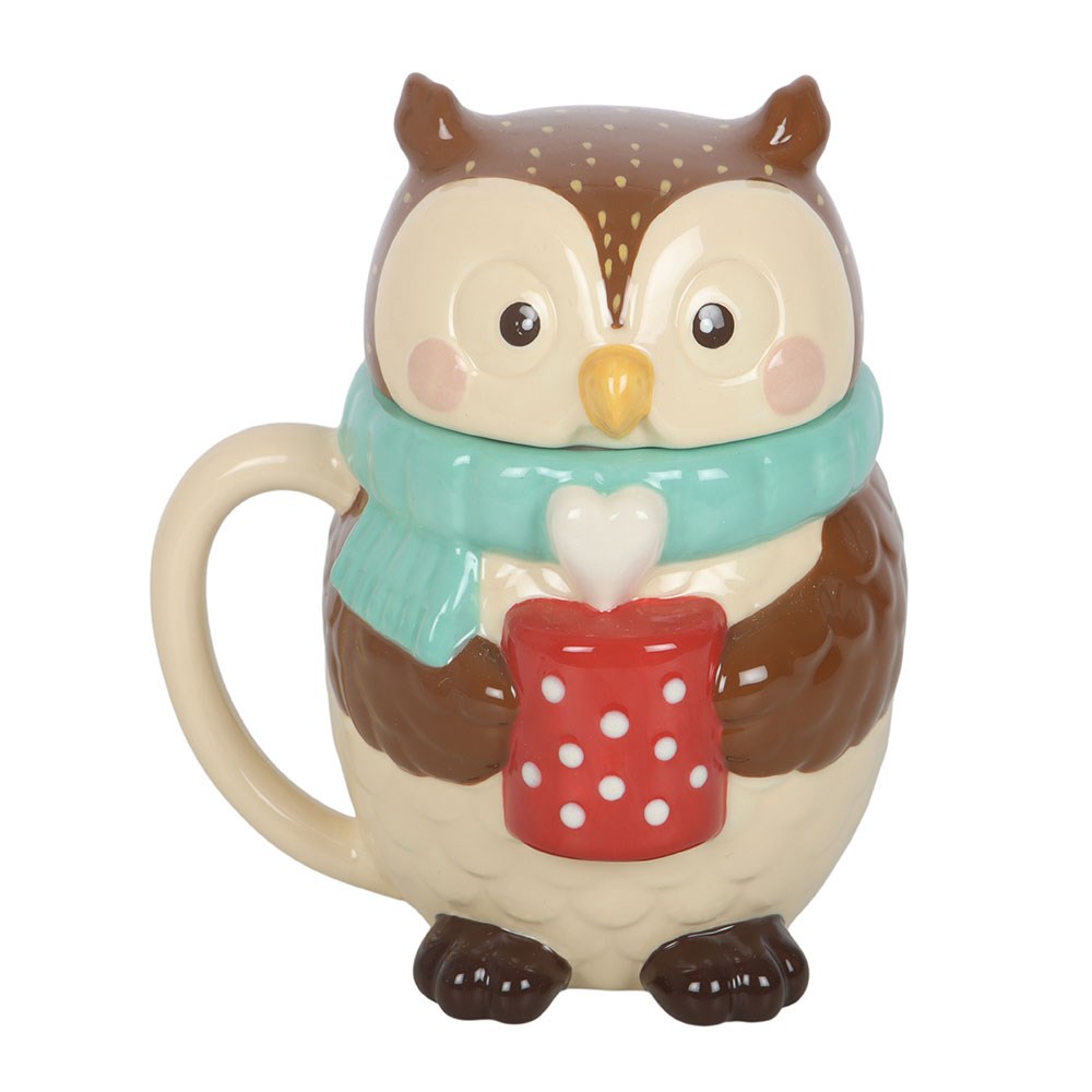 Oilver Owl Lidded Mug