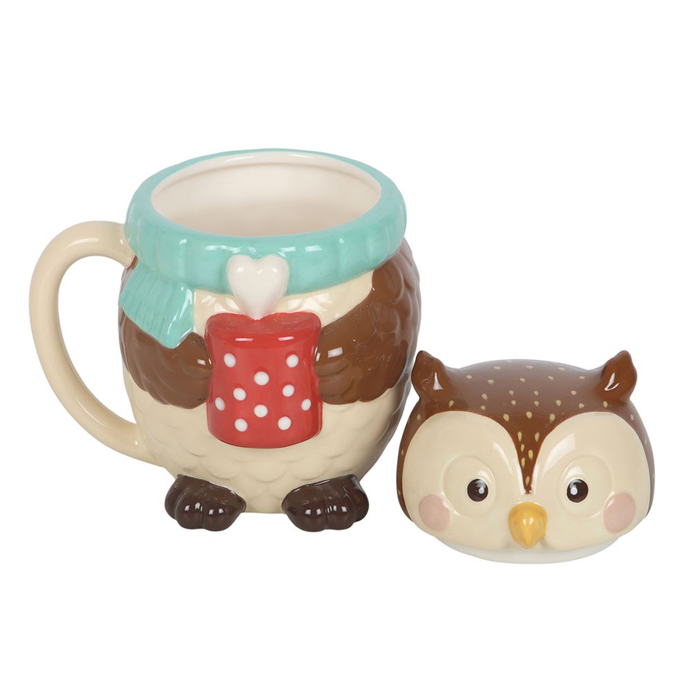 Oilver Owl Lidded Mug