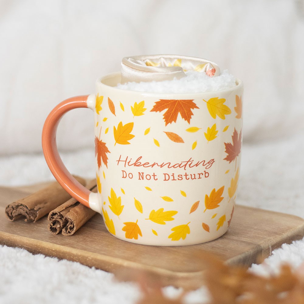 Autumn Hibernation Kit with Mug, Socks &amp; Eye Mask