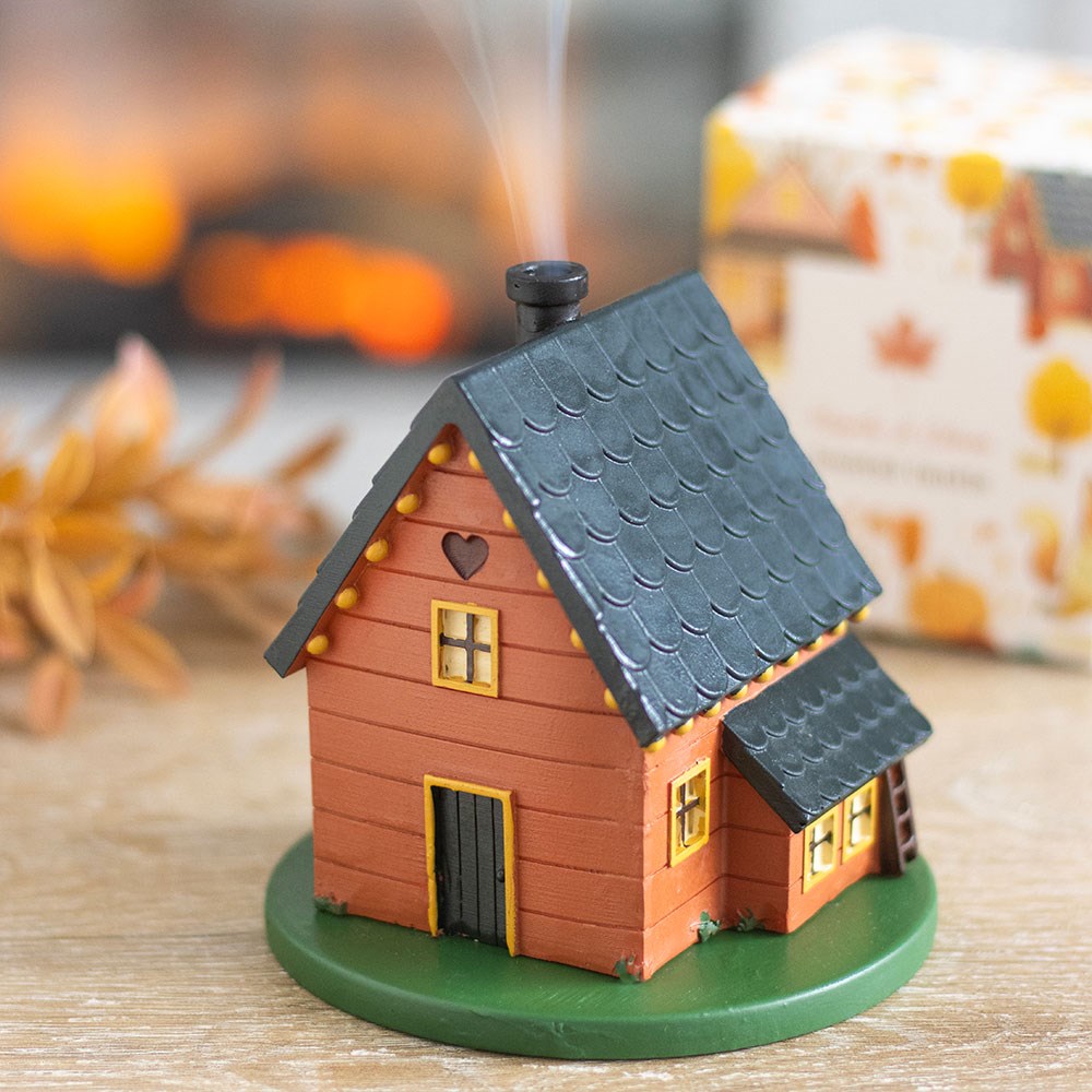 Russett Brown House Incense Cone Burner